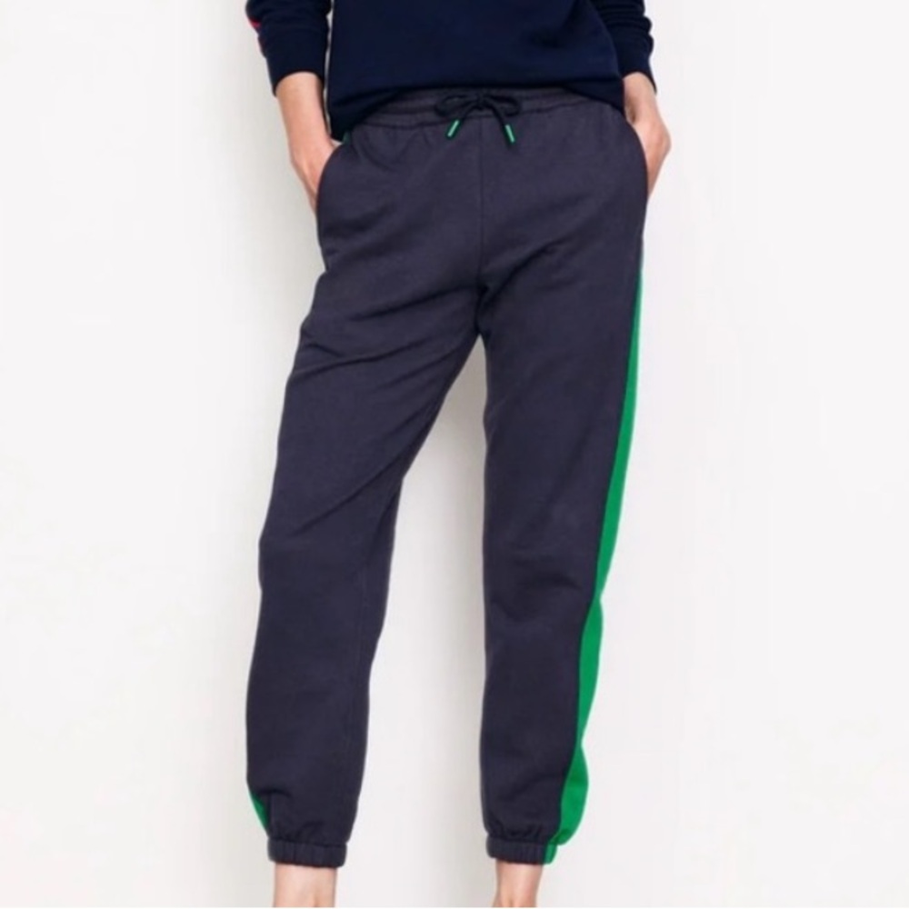 BODEN SIDE PANEL JOGGERS NAVY AND GREEN-10